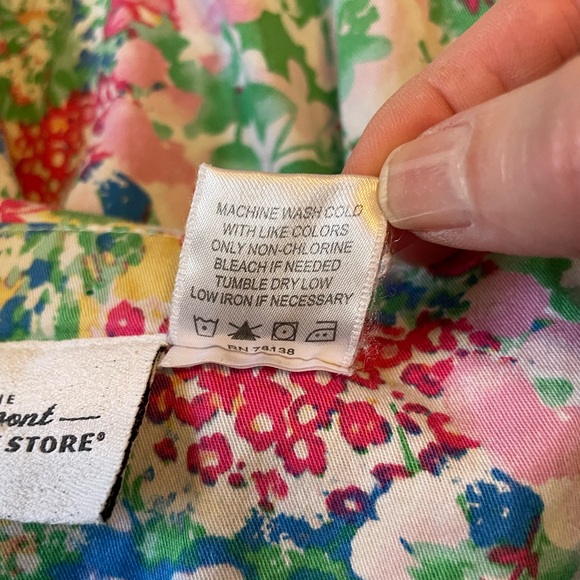 Vermont Country Store Midi Dress Size S Pink Green Floral Grandma Cottagecore - Picture 8 of 8